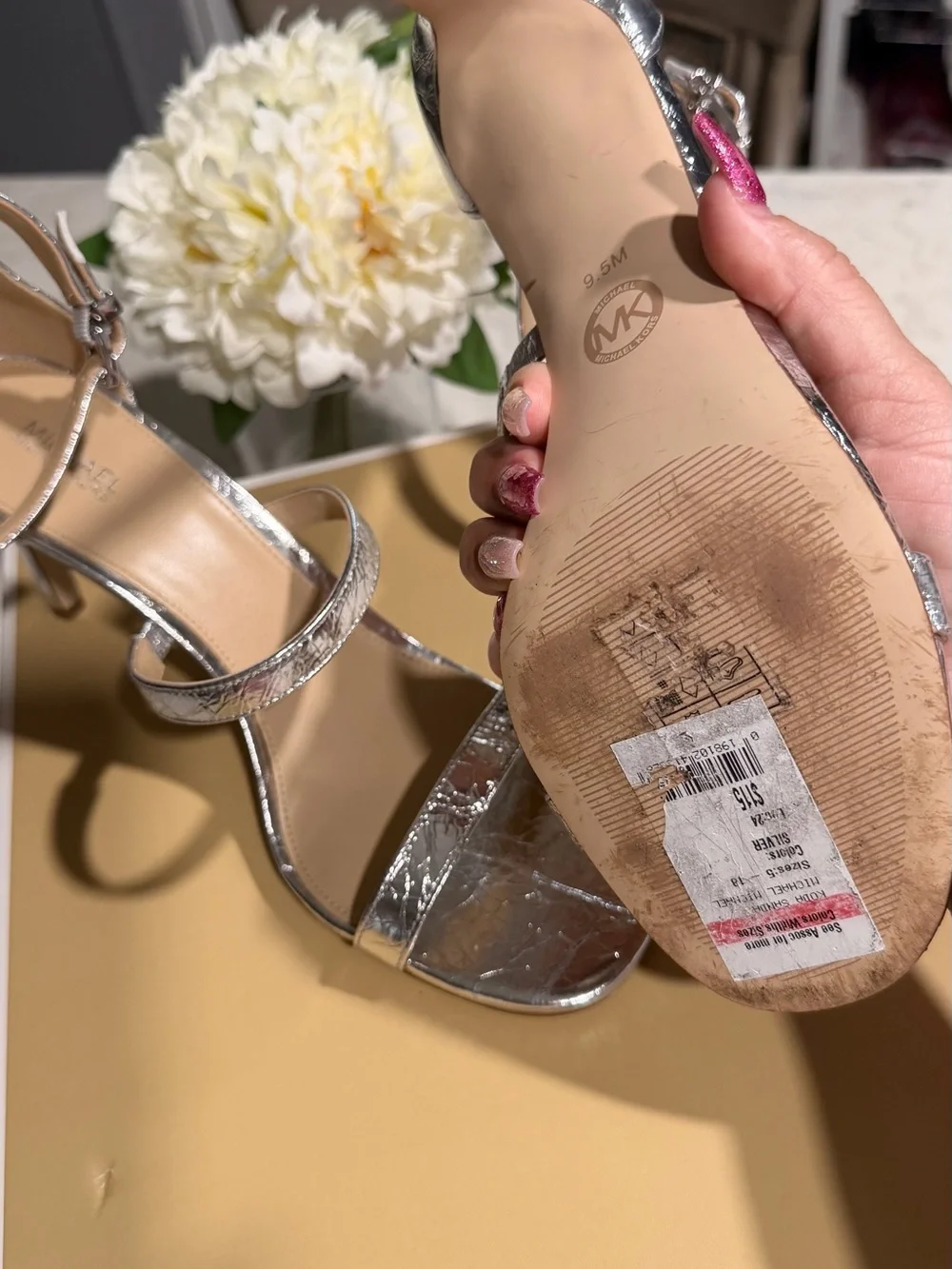 Michael Kors Metallic Koda Strappy High-Heel Sandals